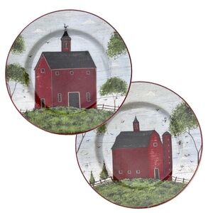 SAKURA BRANDON HOUSE Warren Kimble Salad/Dessert Plate 8" (pair of 2) BARNS Line